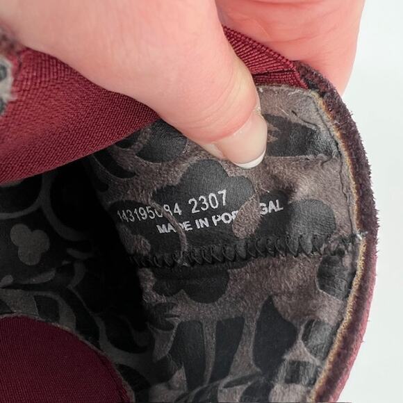 Fly London Salv Chelsea Ankle Boots Womens US10/EU40 Wine Burgundy Leather Wedge - Picture 7 of 10